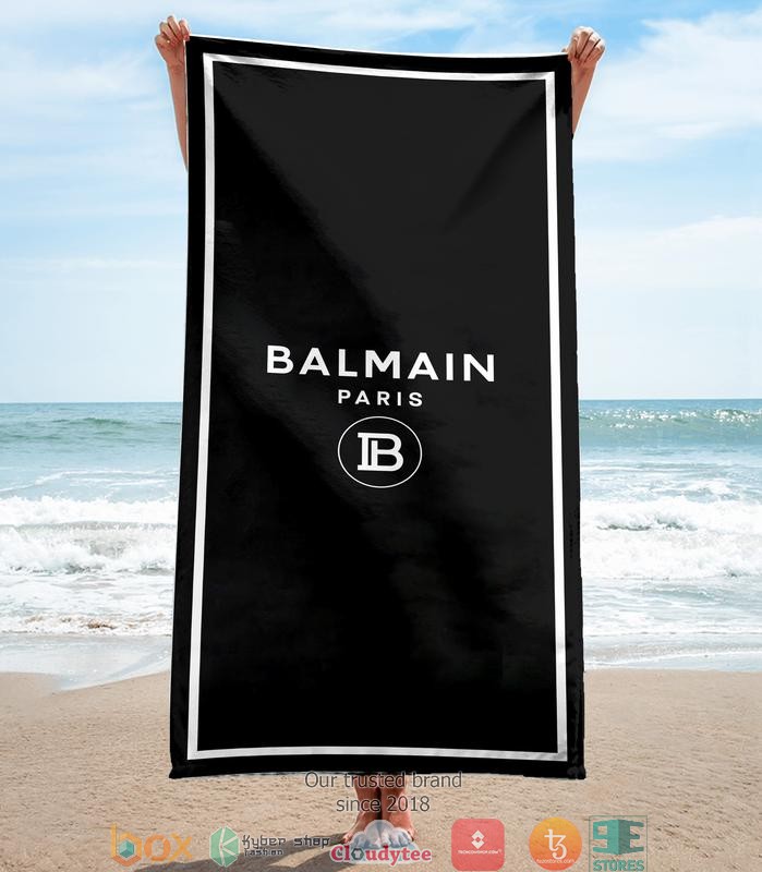 Balmain_Paris_Black_Beach_Towel