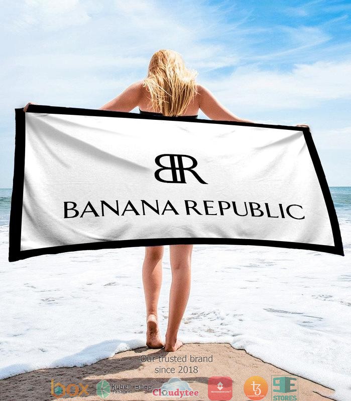 Banana_Republic_White_black_border_Beach_Towel