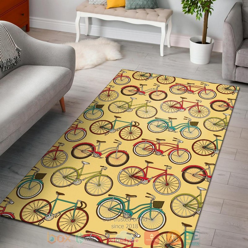 Bicycle_pattern_cream_color_Rug