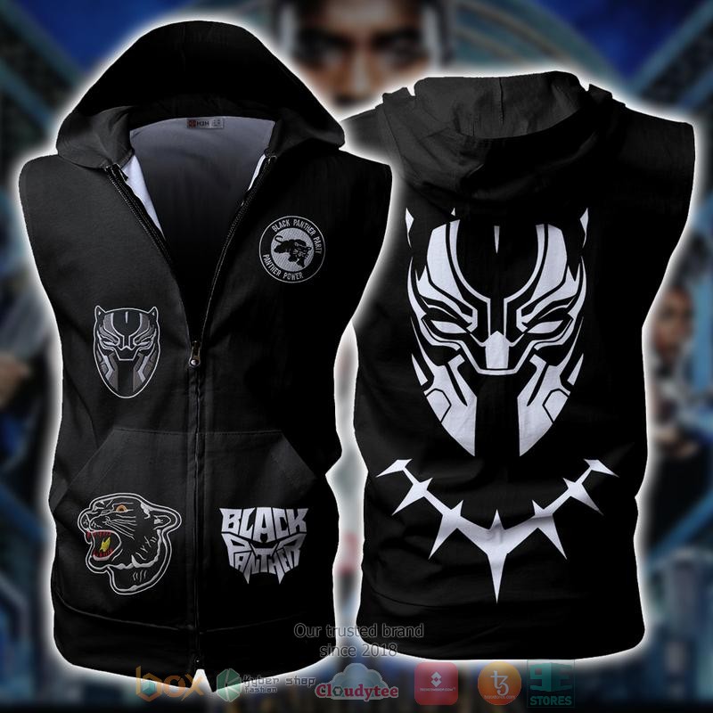 Black_Panther_black_Sleeveless_zip_vest_leather_jacket