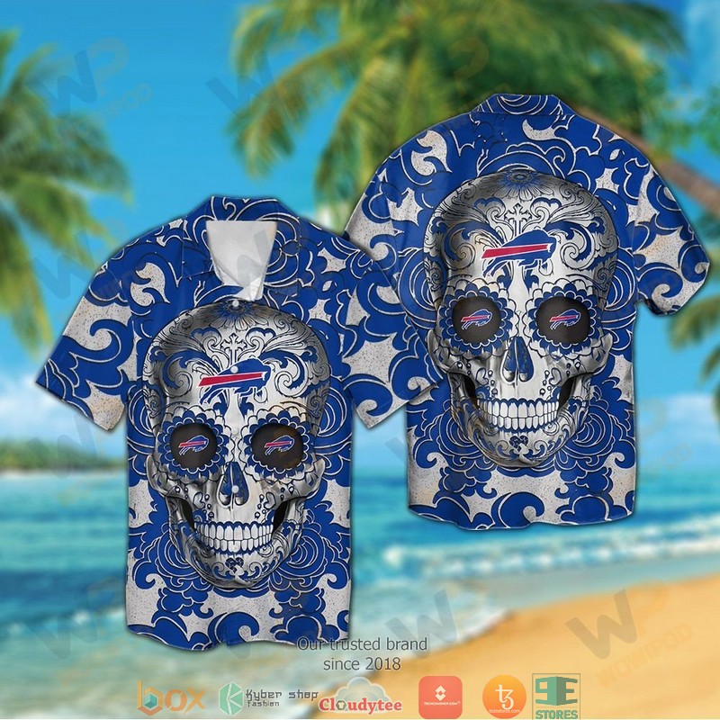 Buffalo_Bills_Sugar_Skull_Hawaiian_shirt