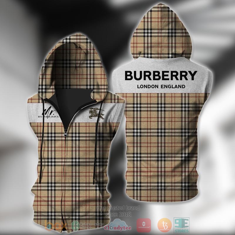 Burberry_London_England_checked_Sleeveless_zip_vest_leather_jacket