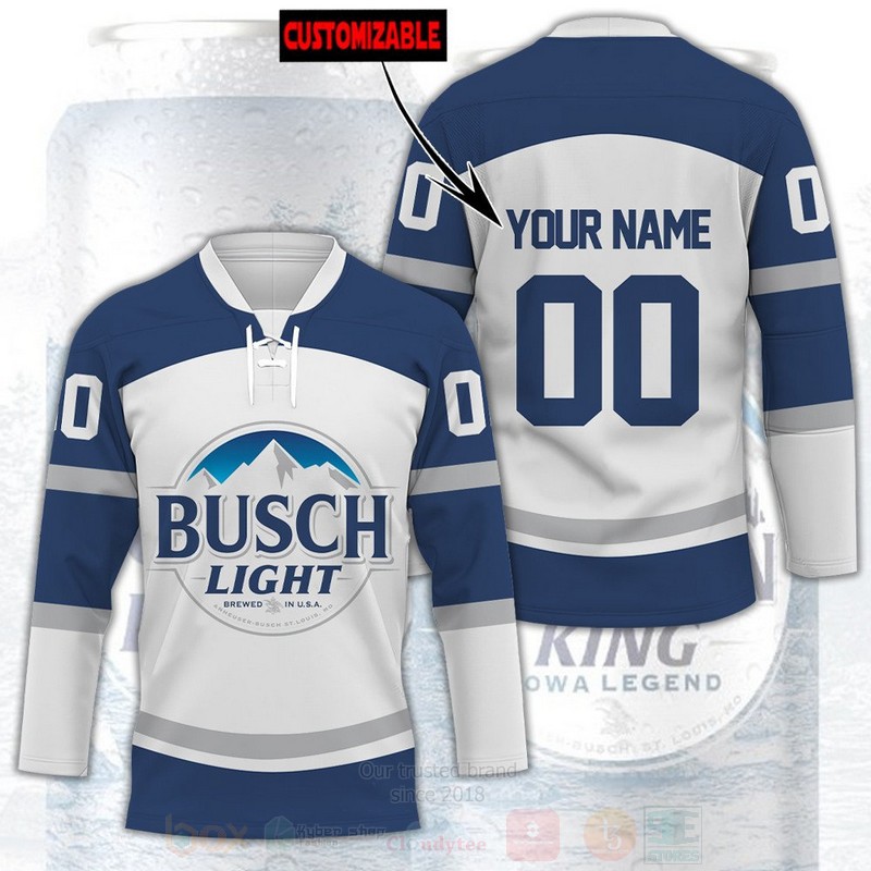 Busch_Light_Personalized_White_Hockey_Jersey_Shirt