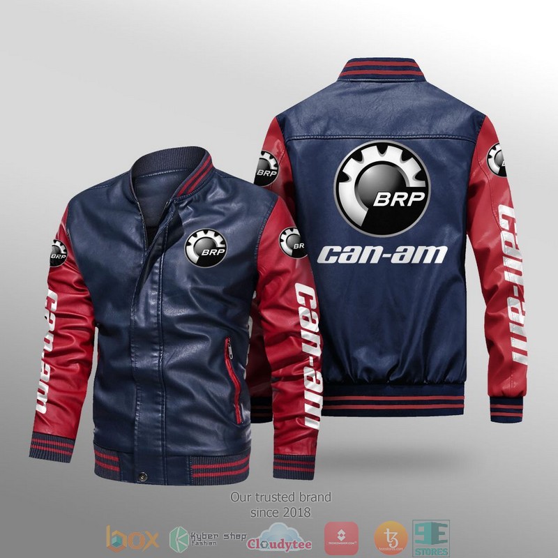 Can-Am_Motorcycles_Car_Brand_Leather_Bomber_Jacket_1