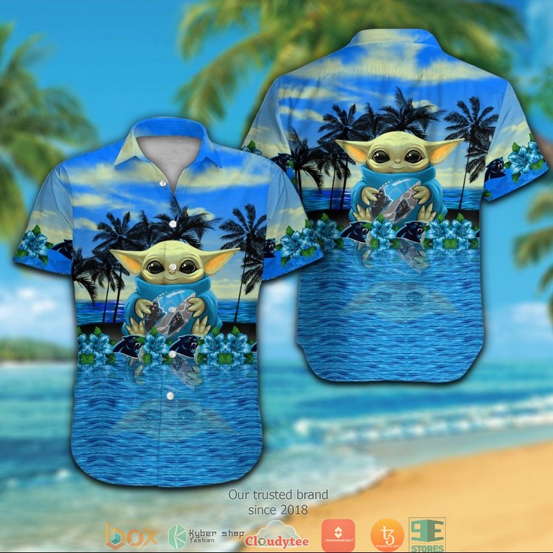 Carolina_Panthers_Baby_Yoda_Coconut_Hawaiian_shirt
