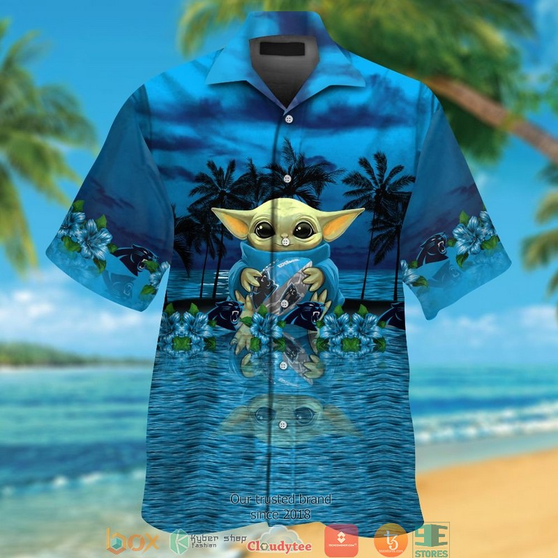 Carolina_Panthers_Baby_Yoda_Hawaiian_shirt_short