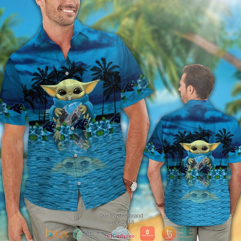 Carolina_Panthers_Baby_Yoda_Hawaiian_shirt_short_1