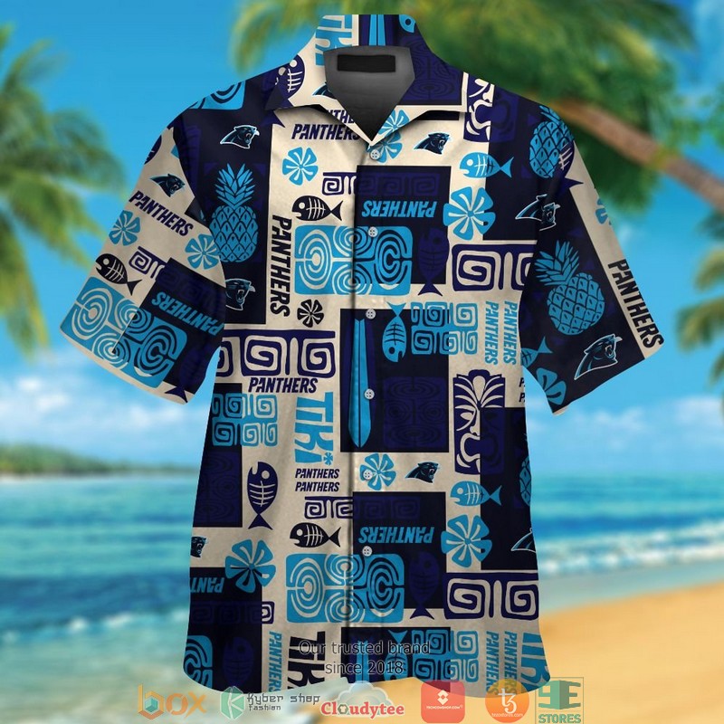 Carolina_Panthers_Fish_Pineapple_Hawaiian_shirt_short