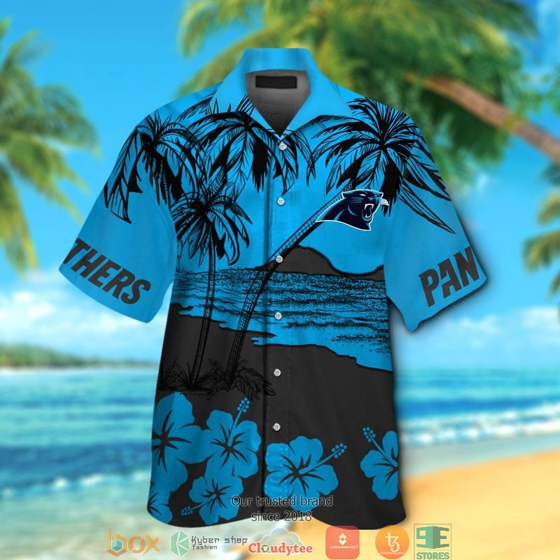 Carolina_Panthers_Hibiscus_Coconut_Island_Hawaiian_Shirt_short