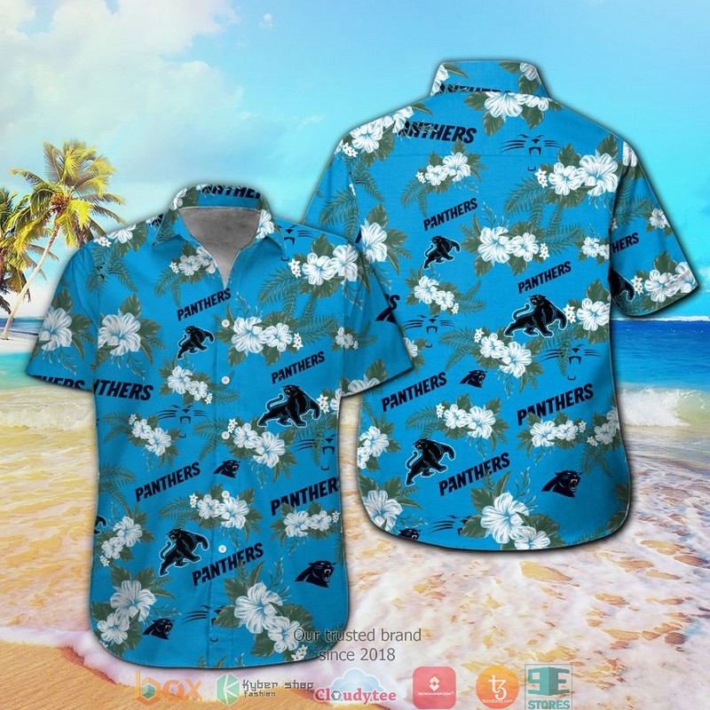 Carolina_Panthers_Hibiscus_Hawaiian_shirt_short