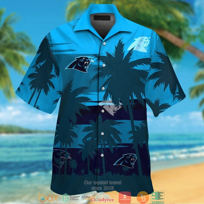 Carolina_Panthers_Moss_Green_Coconut_Hawaiian_Shirt_short