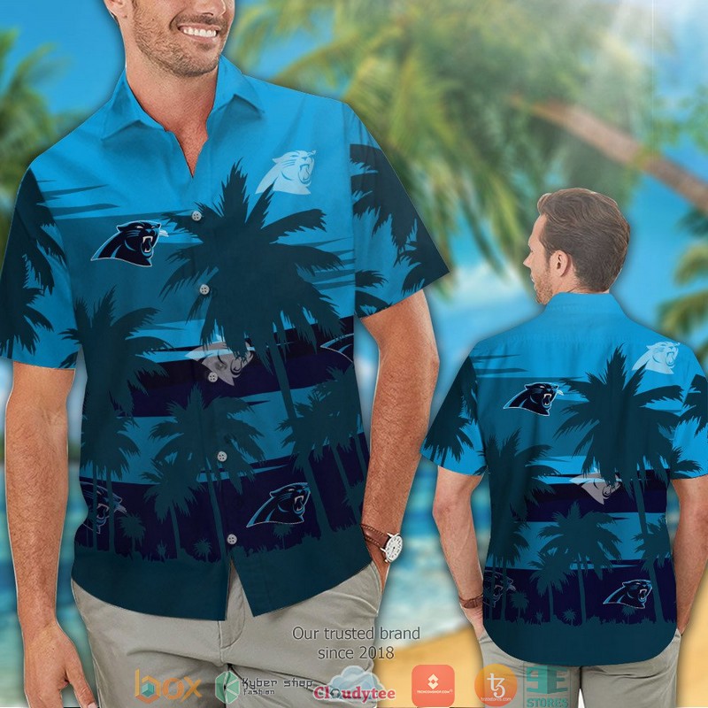 Carolina_Panthers_Moss_Green_Coconut_Hawaiian_Shirt_short_1