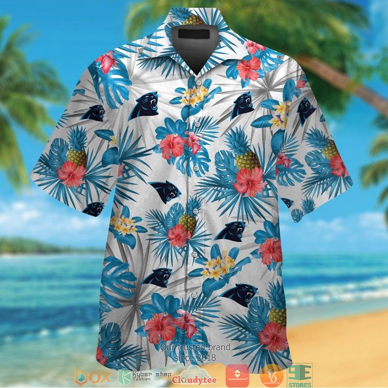 Carolina_Panthers_Pineapple_Hibisucs_Hawaiian_shirt_short