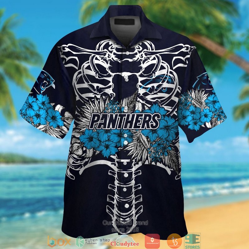 Carolina_Panthers_backbone_hibiscus_Hawaiian_Shirt_short