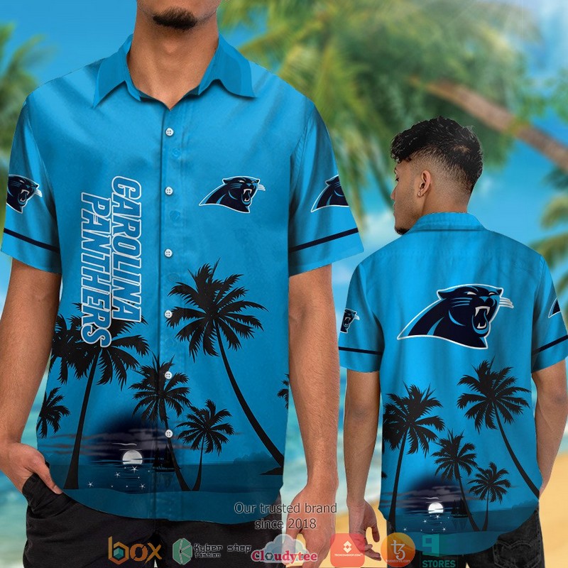 Carolina_Panthers_coconut_island_night_moon_Hawaiian_Shirt_short_1