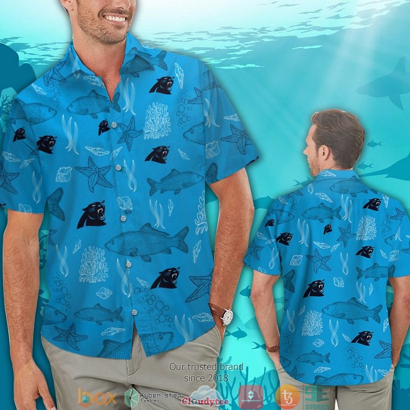 Carolina_Panthers_fish_ocean_Hawaiian_shirt_short_1