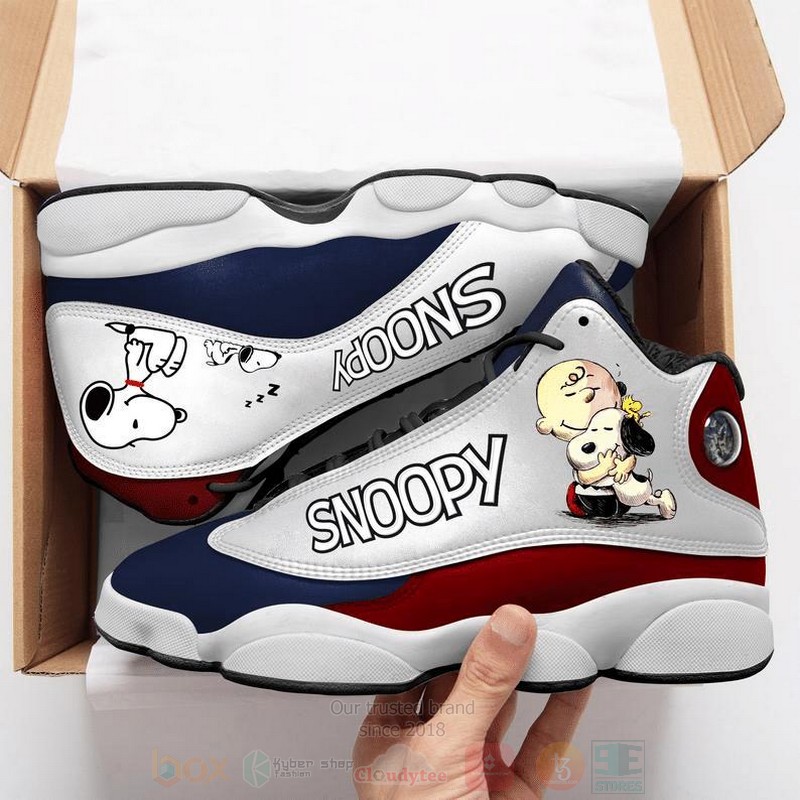 Charlie_Brown_and_Snoopy_and_Woodstock_Cartoon_Air_Jordan_13_Shoes