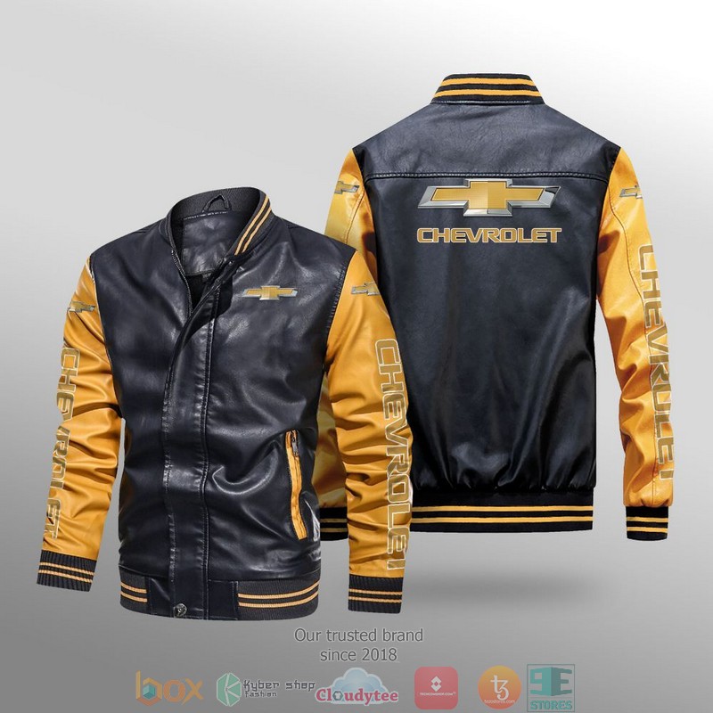 Chevrolet_Car_Brand_Leather_Bomber_Jacket