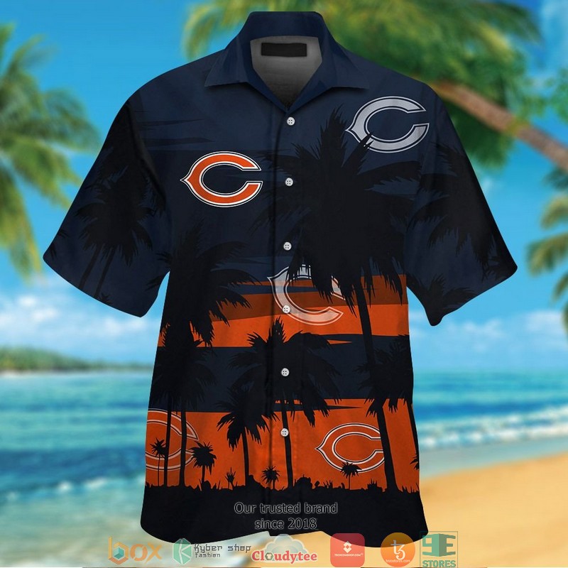 Chicago_Bears_Coconut_island_Navy_Orange_Hawaiian_Shirt_short