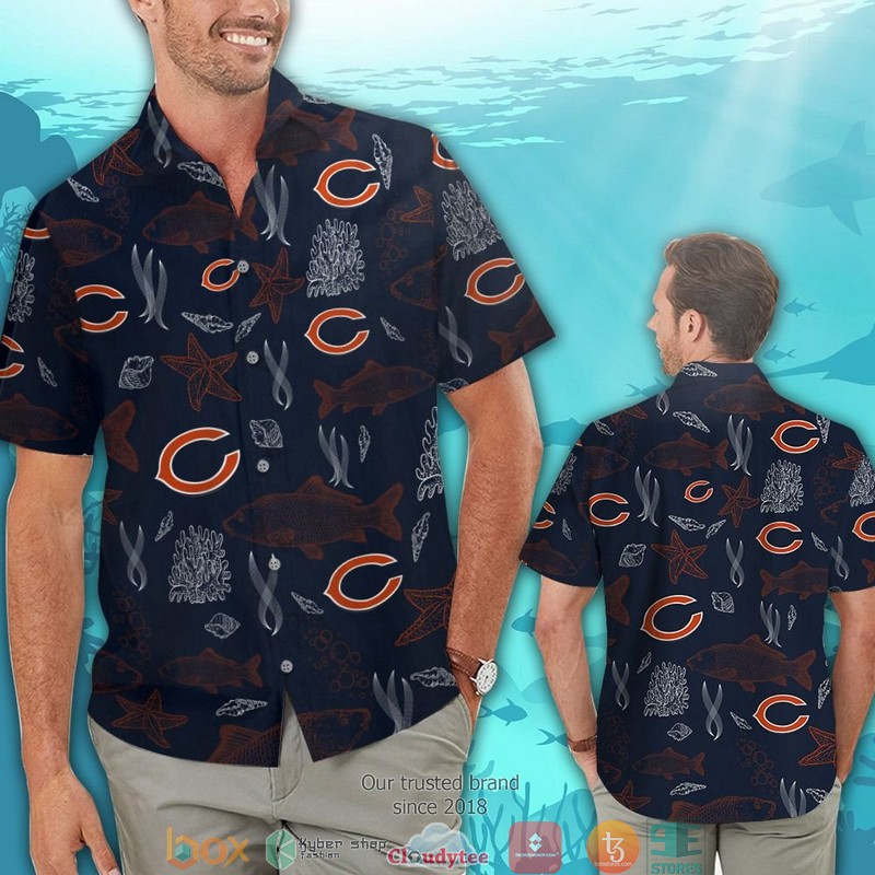 Chicago_Bears_Fish_Ocean_Hawaiian_shirt_short_1