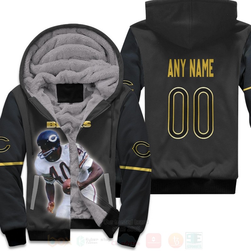 Chicago_Bears_Gale_Sayers_40_NFL_Black_Personalized_3D_Fleece_Hoodie