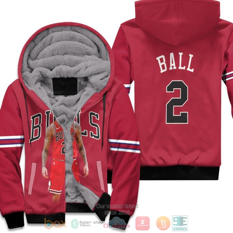 Chicago_Bulls_Lonzo_Ball_2_NBA_Red_fleece_hoodie