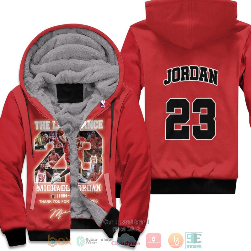 Chicago_Bulls_Michael_Jordan_23_NBA_Red_fleece_hoodie