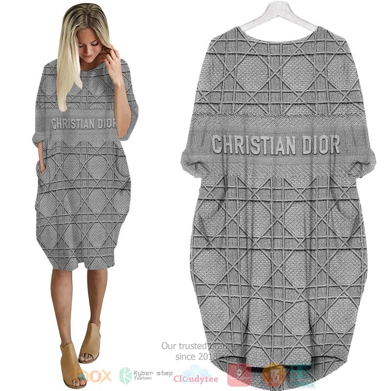 Christian_Dior_Luxury_brand_grey_Pocket_Dress