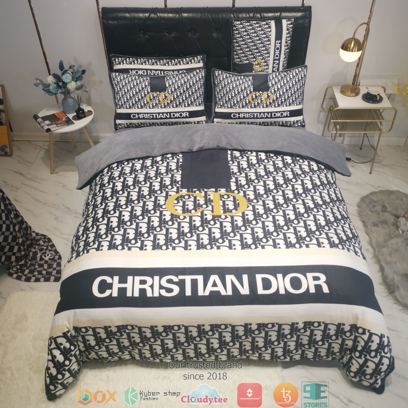 Christian_Dior_Navy_White_Duvet_cover_bedding_set