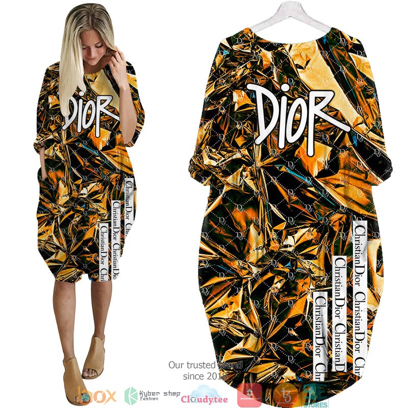 Christian_Dior_yellow_Batwing_Pocket_Dress