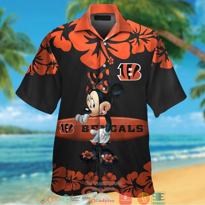 Cincinnati_Bengals_Minnie_Mouse_Hawaiian_Shirt_short