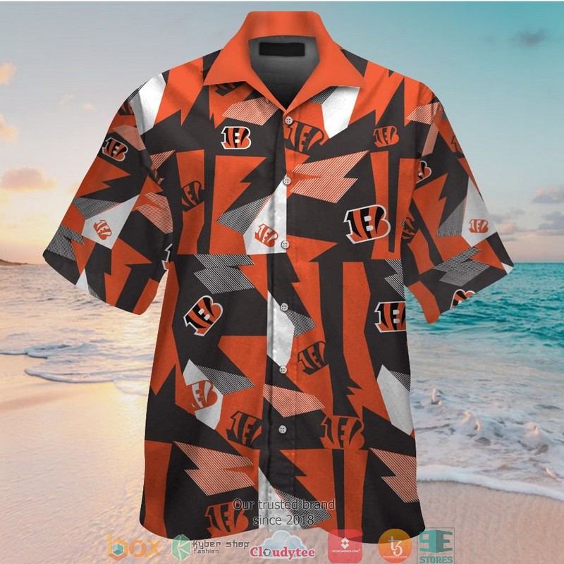 Cincinnati_Bengals_Orange_Grey_pattern_Hawaiian_shirt_short