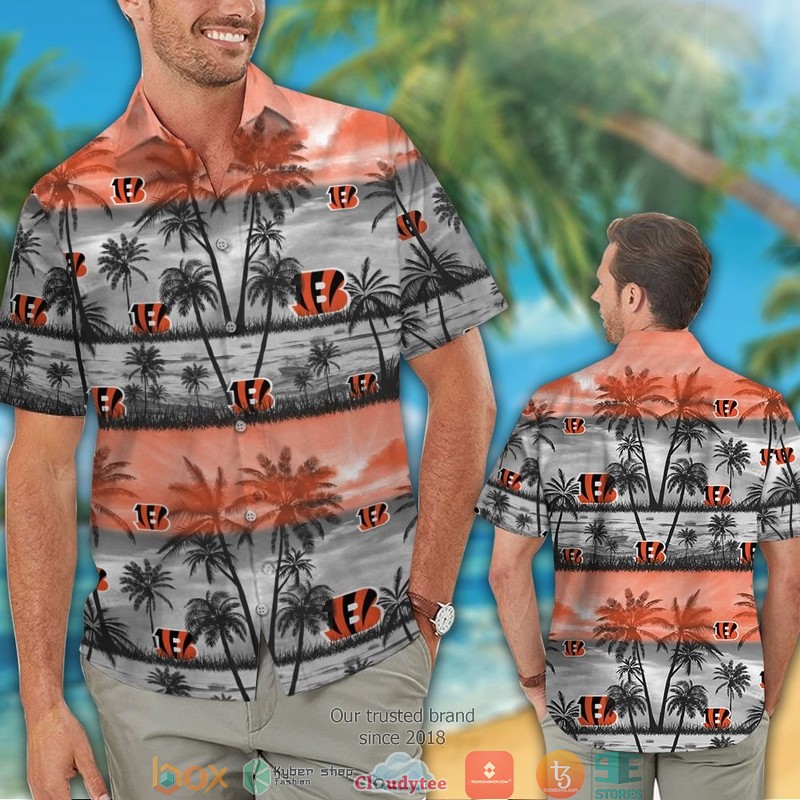 Cincinnati_Bengals_coconut_island_grey_orange_Hawaiian_shirt_short_1