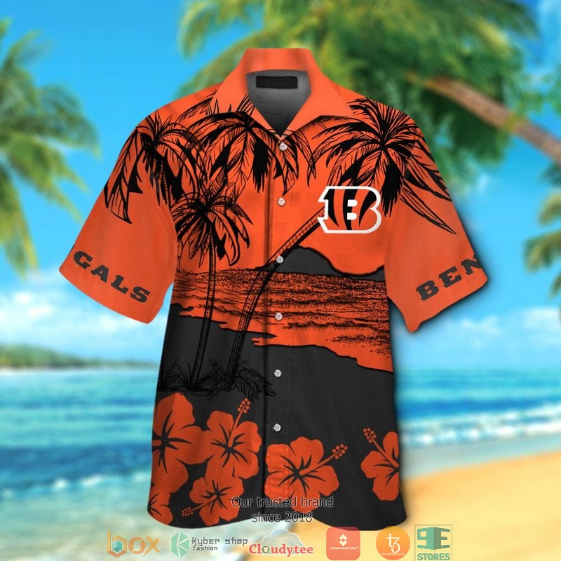 Cincinnati_Bengals_coconut_island_hibiscus_orange_Hawaiian_shirt_short