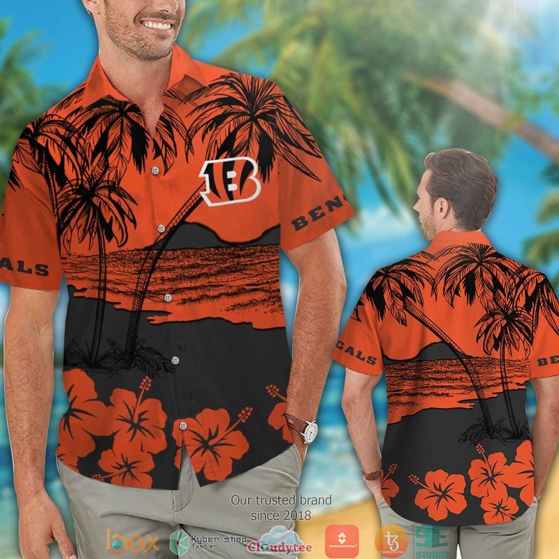 Cincinnati_Bengals_coconut_island_hibiscus_orange_Hawaiian_shirt_short_1