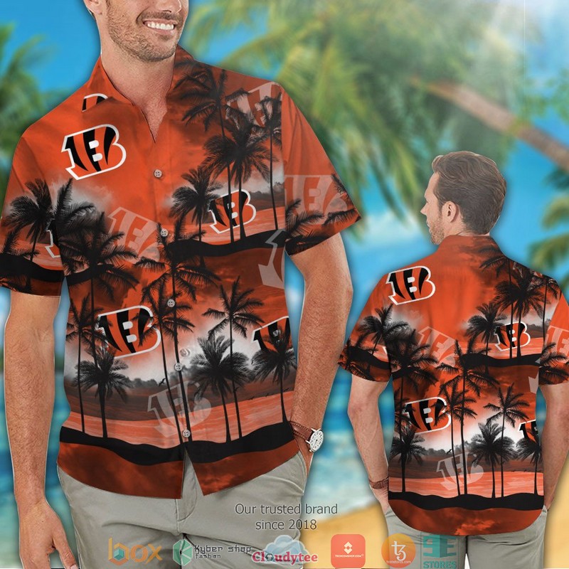 Cincinnati_Bengals_coconut_island_ocean_orange_Hawaiian_shirt_short_1