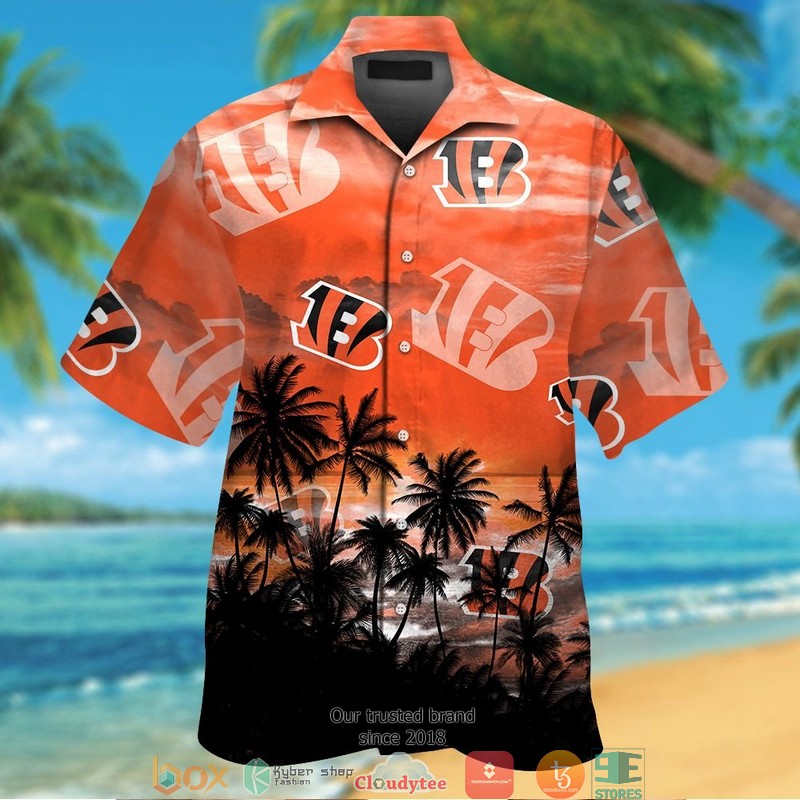 Cincinnati_Bengals_coconut_island_orange_Hawaiian_shirt_short