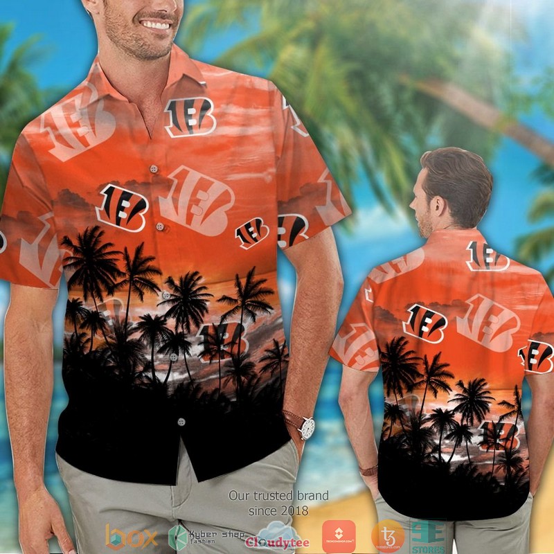 Cincinnati_Bengals_coconut_island_orange_Hawaiian_shirt_short_1