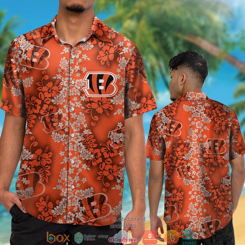 Cincinnati_Bengals_hibiscus_flower_orange_pattern_Hawaiian_shirt_short_1