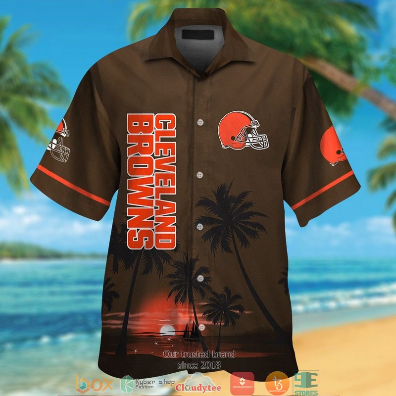 Cleveland_Browns_Coconut_island_night_moon_Hawaiian_Shirt_short