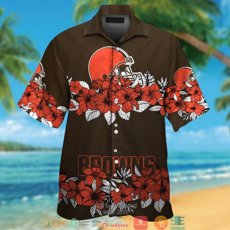 Cleveland_Browns_Hibiscus_Flower_Line_Hawaiian_Shirt_short