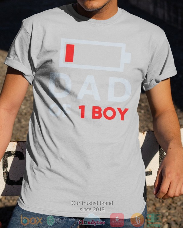 Dad_of_1_Boy_Low_battery_shirt_hoodie