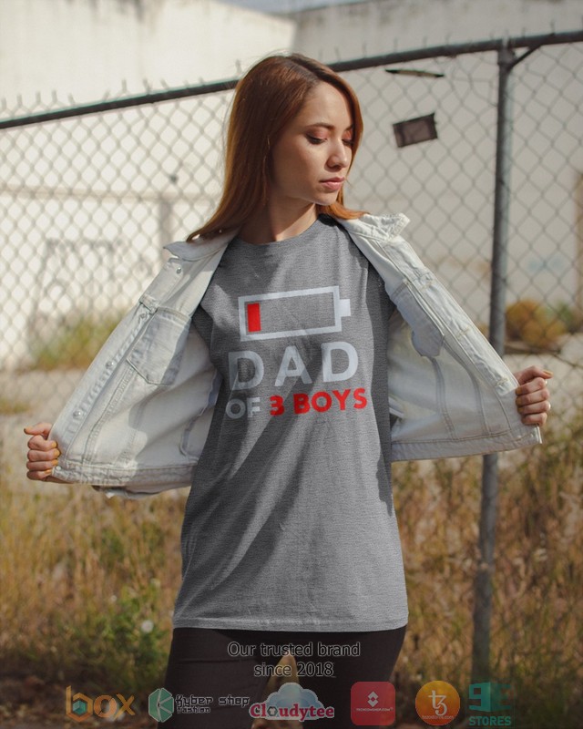 Dad_of_3_Boys_Low_battery_shirt_hoodie_1