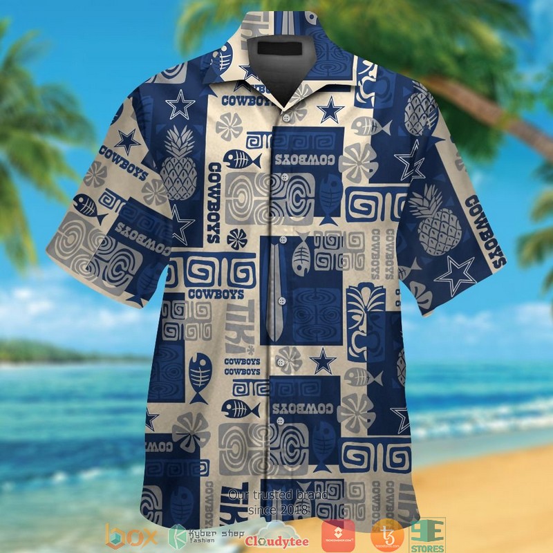 Dallas_Cowboys_Fish_Pineapple_pattern_Hawaiian_Shirt_short