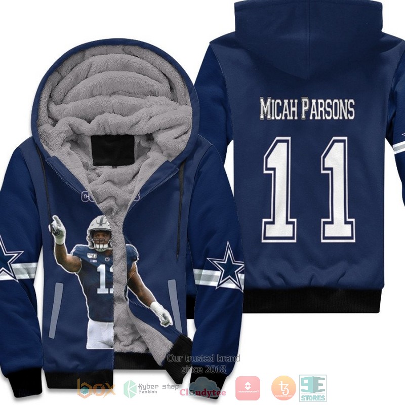 Dallas_Cowboys_Micah_Parsons_11_NFL_Navy_fleece_hoodie