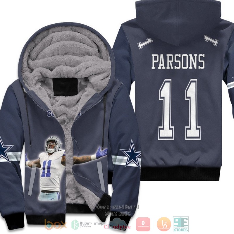 Dallas_Cowboys_Micah_Parsons_11_blue_fleece_hoodie