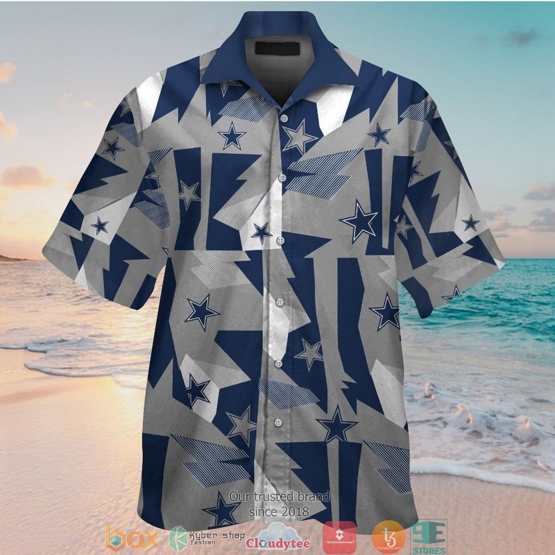 Dallas_Cowboys_Navy_Grey_pattern_Hawaiian_Shirt_short