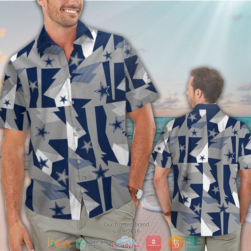 Dallas_Cowboys_Navy_Grey_pattern_Hawaiian_Shirt_short_1