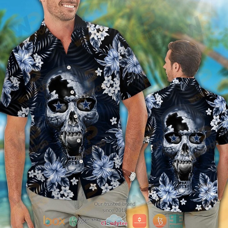 Dallas_Cowboys_Skull_3d_illusion_Hawaiian_shirt_short_1