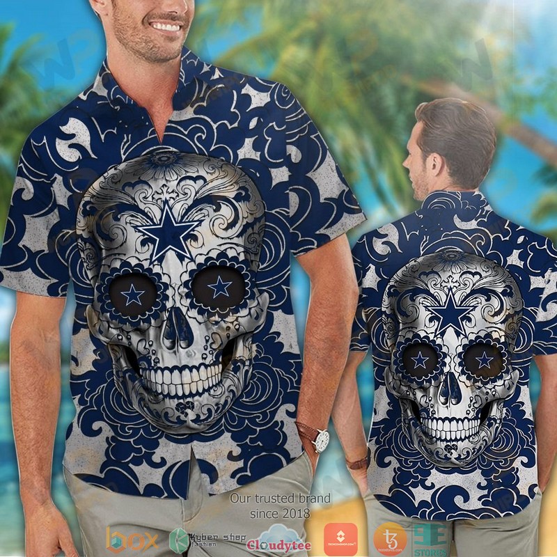 Dallas_Cowboys_Sugar_Skull_Navy_Hawaiian_Shirt_1